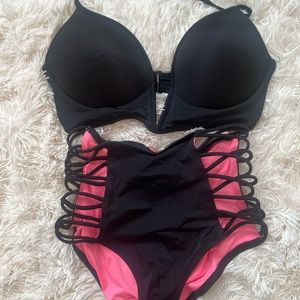 PINK bikini set (high waisted)